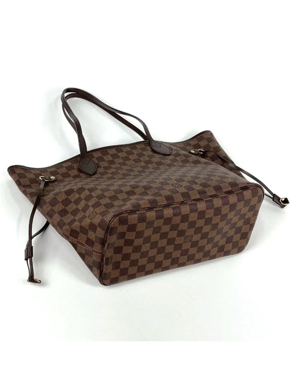 Louis Vuitton Neverfull MM Shoulder Bag Tote Damier Brown